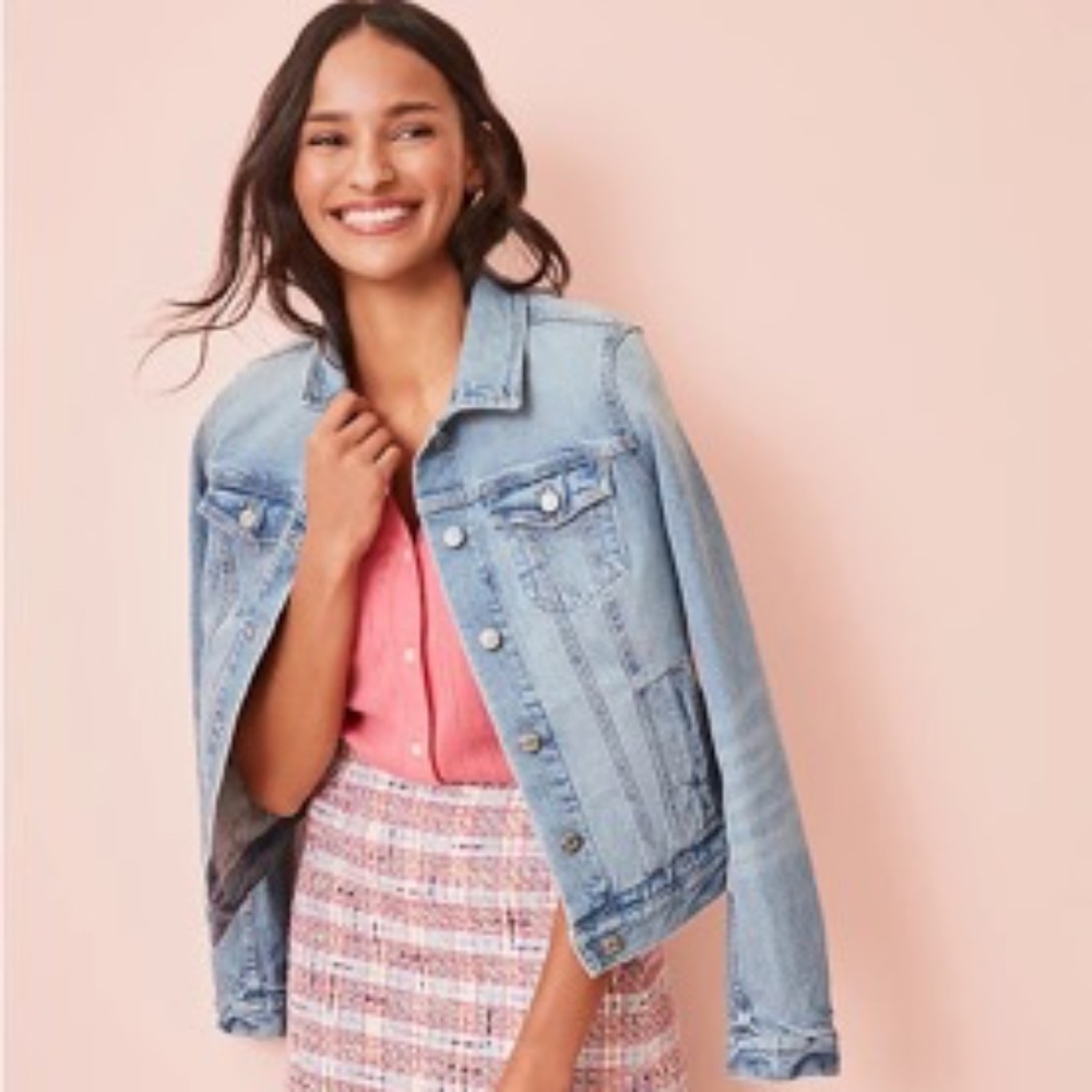 LOFT Denim Trucker Jacket in Medium Wash